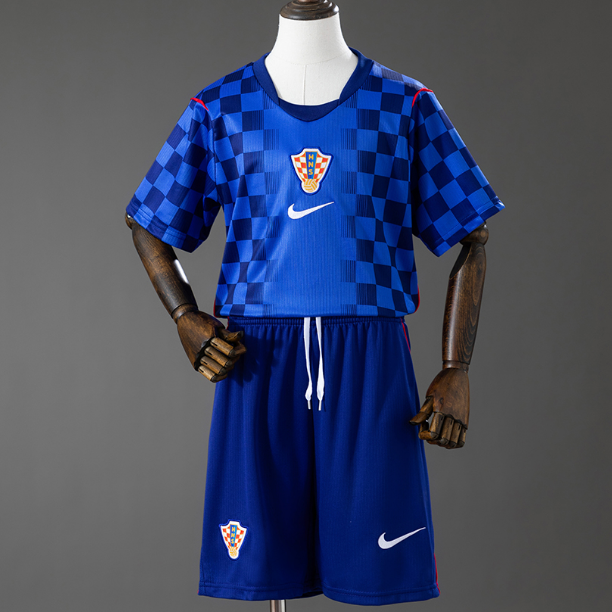 2026 FIFA World Cup Croatia Away Kids Soccer Kits Shirt with Shorts
